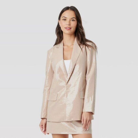 A New Day Jackets & Blazers - Women's Sequin Blazer - A New Day Tan XS